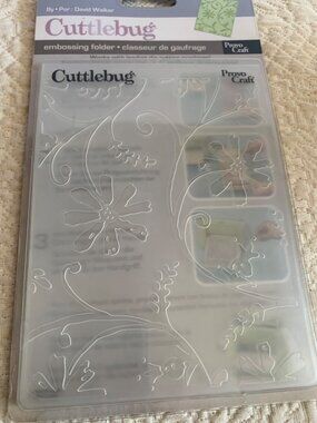 Cricut Cuttlebug Stylized Flowers Embossing Folder New Provo Craft 2008 Design